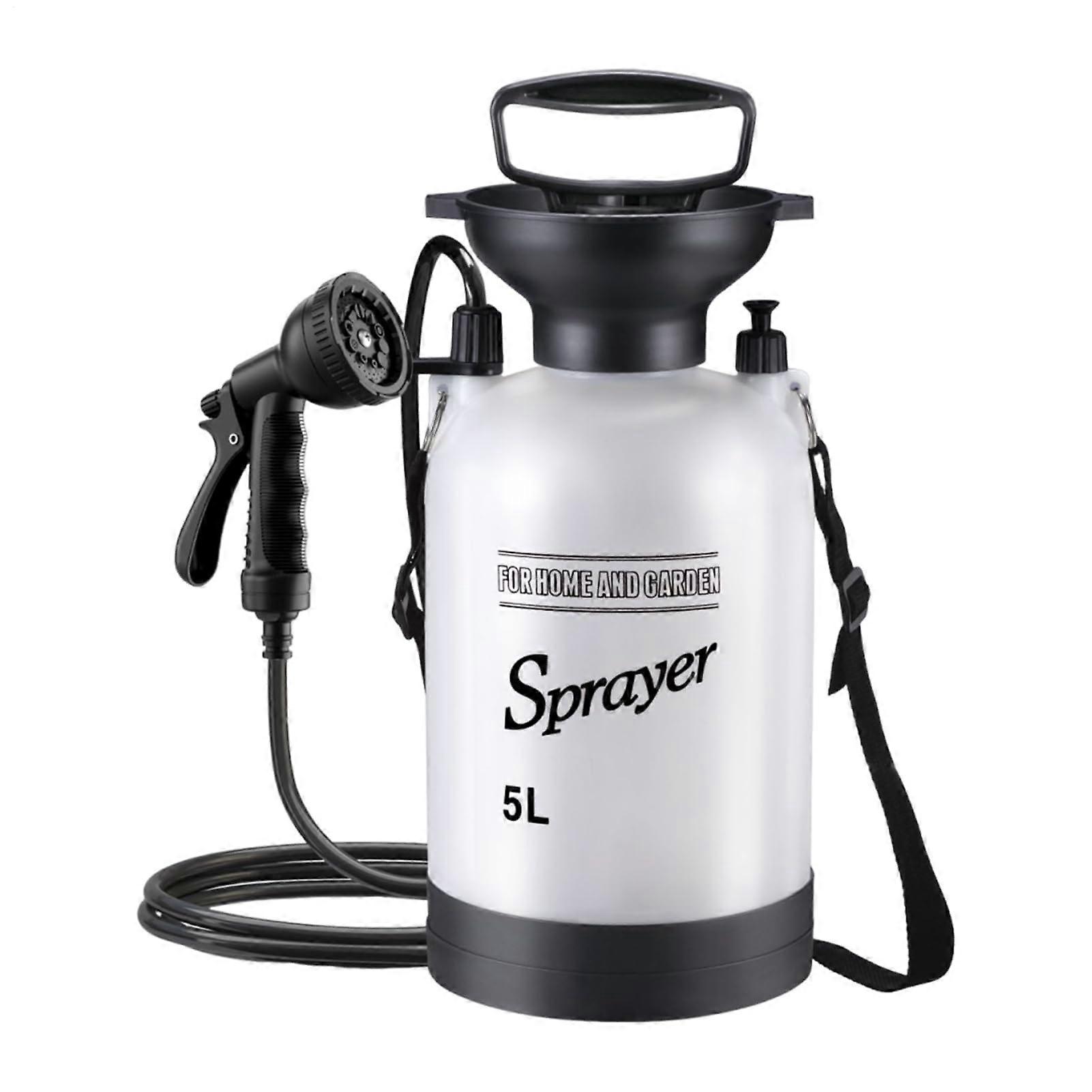 Portable Shower Camping Manual Pump With Water Sprayer For Hiking, Travel, Plant Watering, Pet Bath, Indoor Cleaning