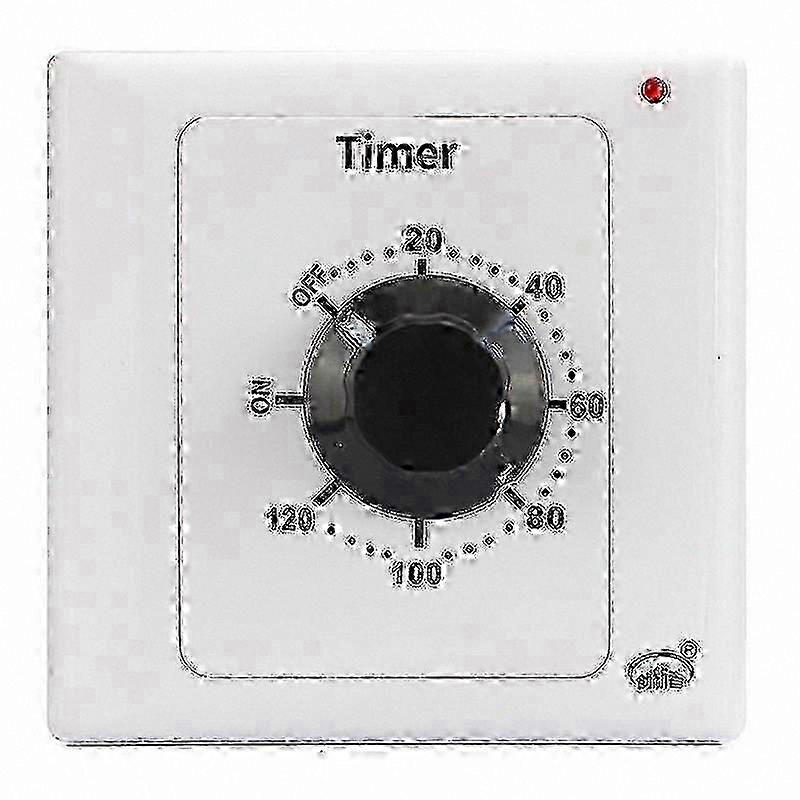 120-Minute Countdown Timer Switch, AC 220V 15A Mechanical Timer Socket, 86 Panel Time Control Button