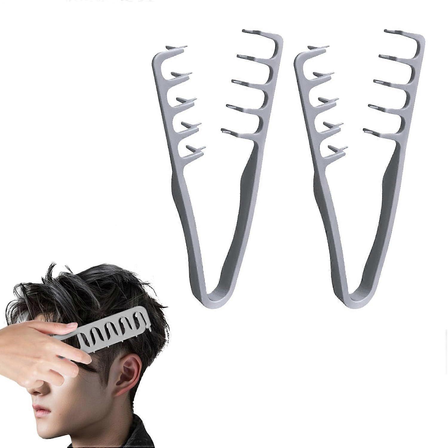 Texture Comb, 2pcs Wide Tooth Combs, Volume Tool for Roots, Seam Coverage, Bangs Combs, Lightweight Grooming Accessories, Ideal for Curly Hair