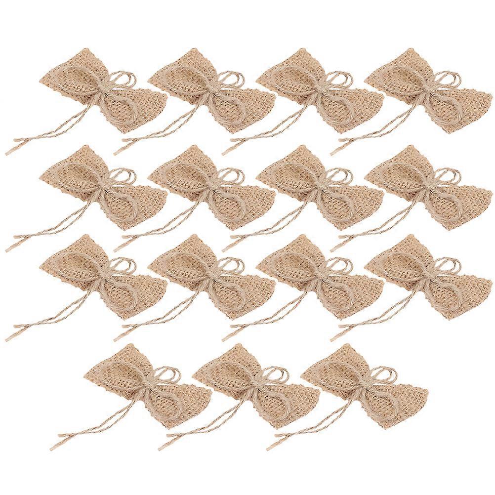 Small Burlap Bows Burlap Bows for Party Decoration 45Pcs Rustic Light Brown