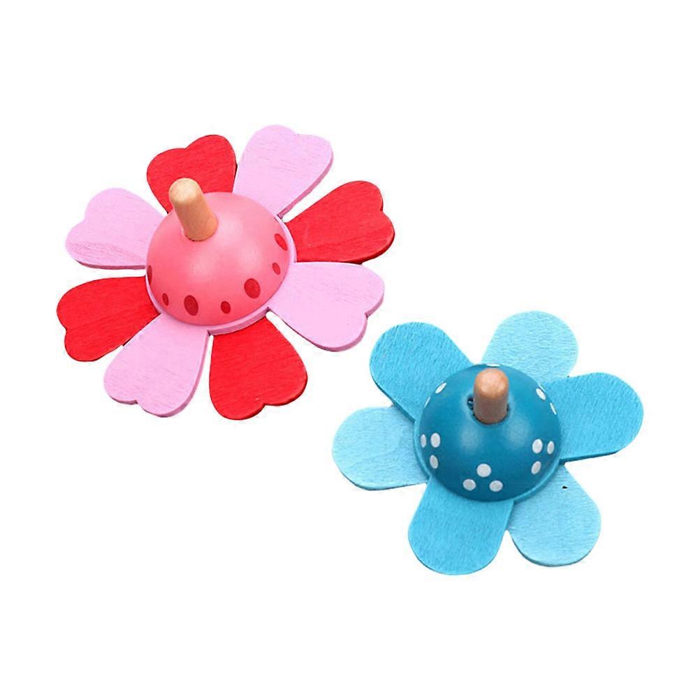 Wooden Gyro Toys for Kids with Rotating Function 2Pcs Set for Play