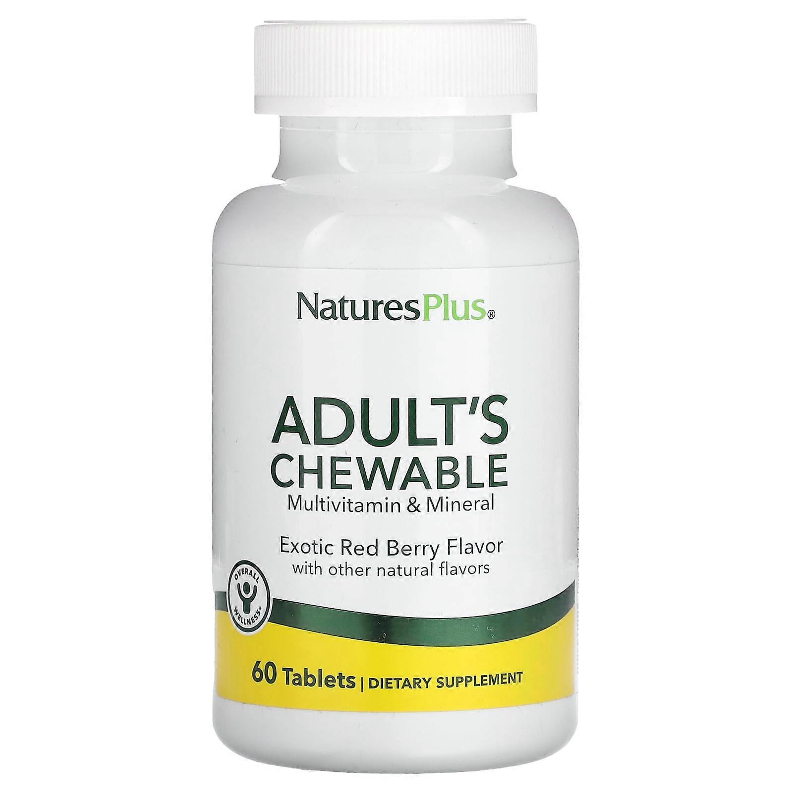Adult's Chewable Multivitamin & Mineral, Exotic Red Berry , 60 Tablets