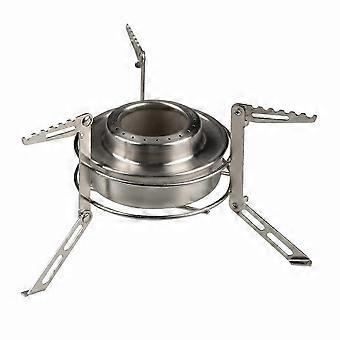 25-26 Outdoors Alcohol Stove With Bracket Stainless Steel Aluminum Foldable Portable Lightweight For Camping Picnic Outdoors Cooking