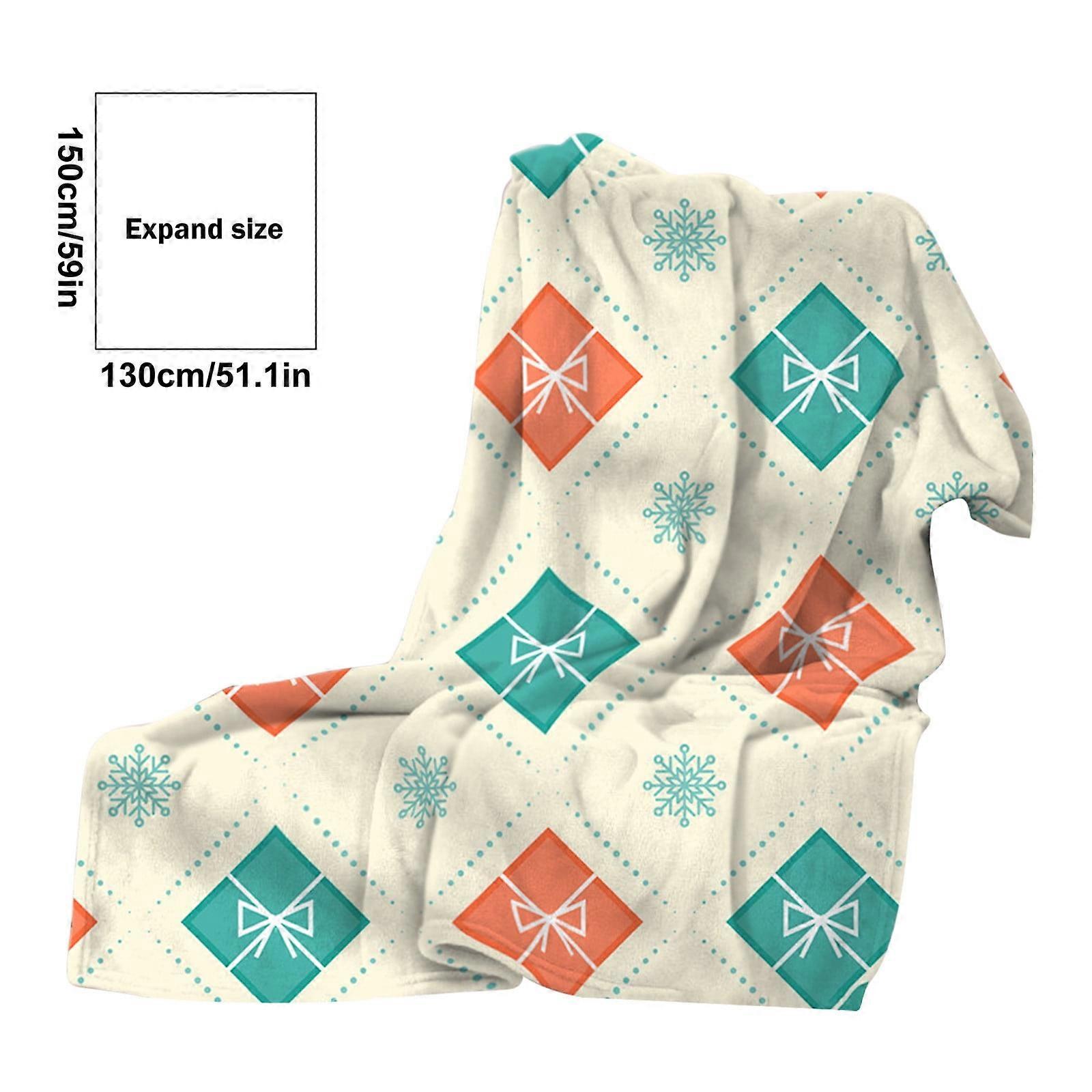 Gnobogi Christmas Flannel Printed Blanket New Office Nap Blanket Fleece Blanket Leg Blanket Warm Sofa Blanket on Clearance