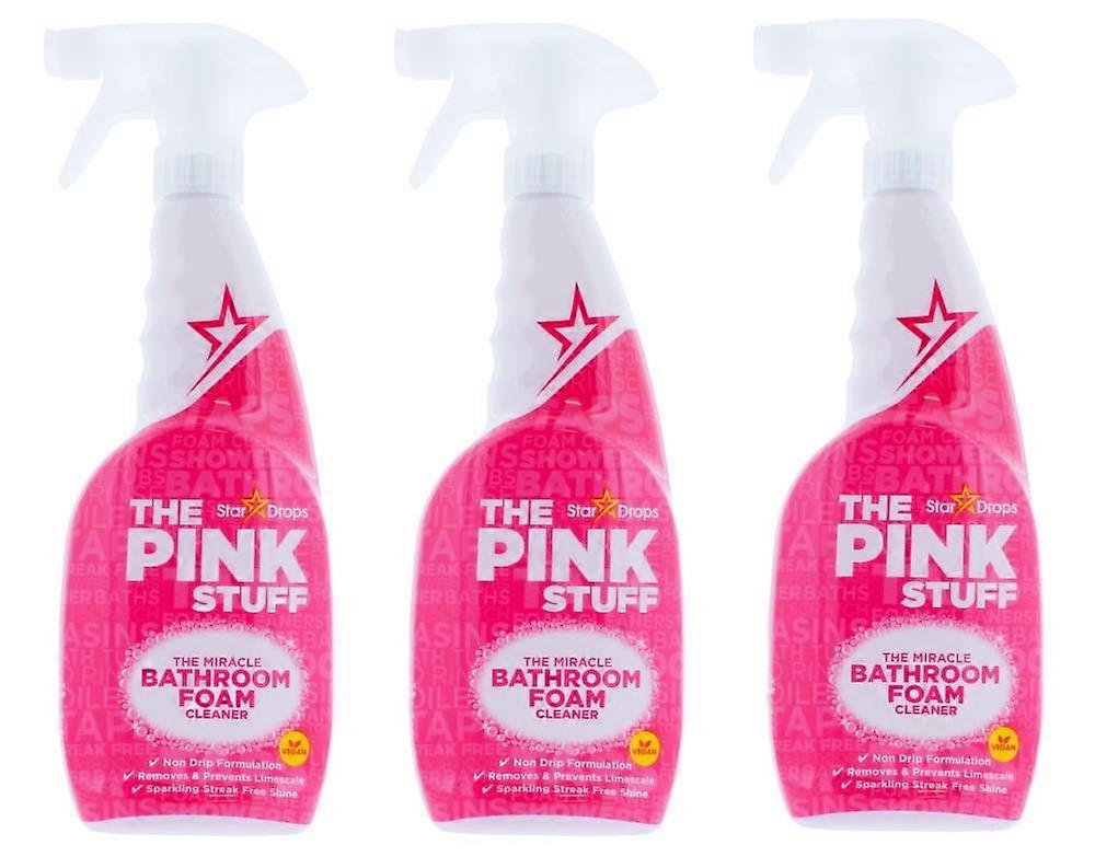 Stardrops The Pink Stuff Bathroom Foam Cleaner 750ml (3-Pack)
