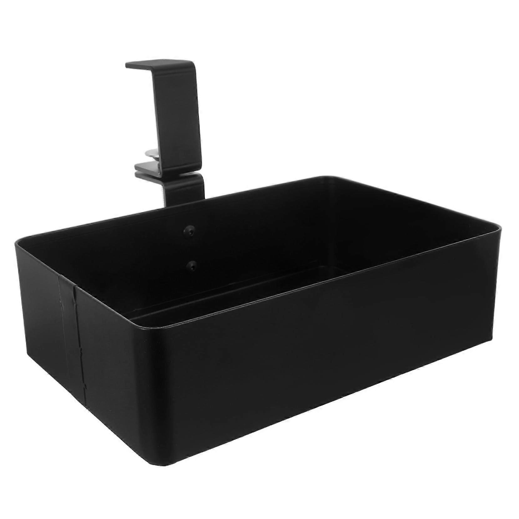 Clamp Metal Desk Drawer Organizer Rotating Under Table Storage No Drill Installation Space Saving Hidden Rack Heavy Duty