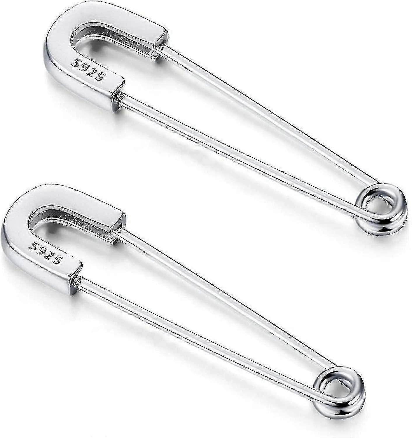 Safety Pin Sterling  Earrings for Women's