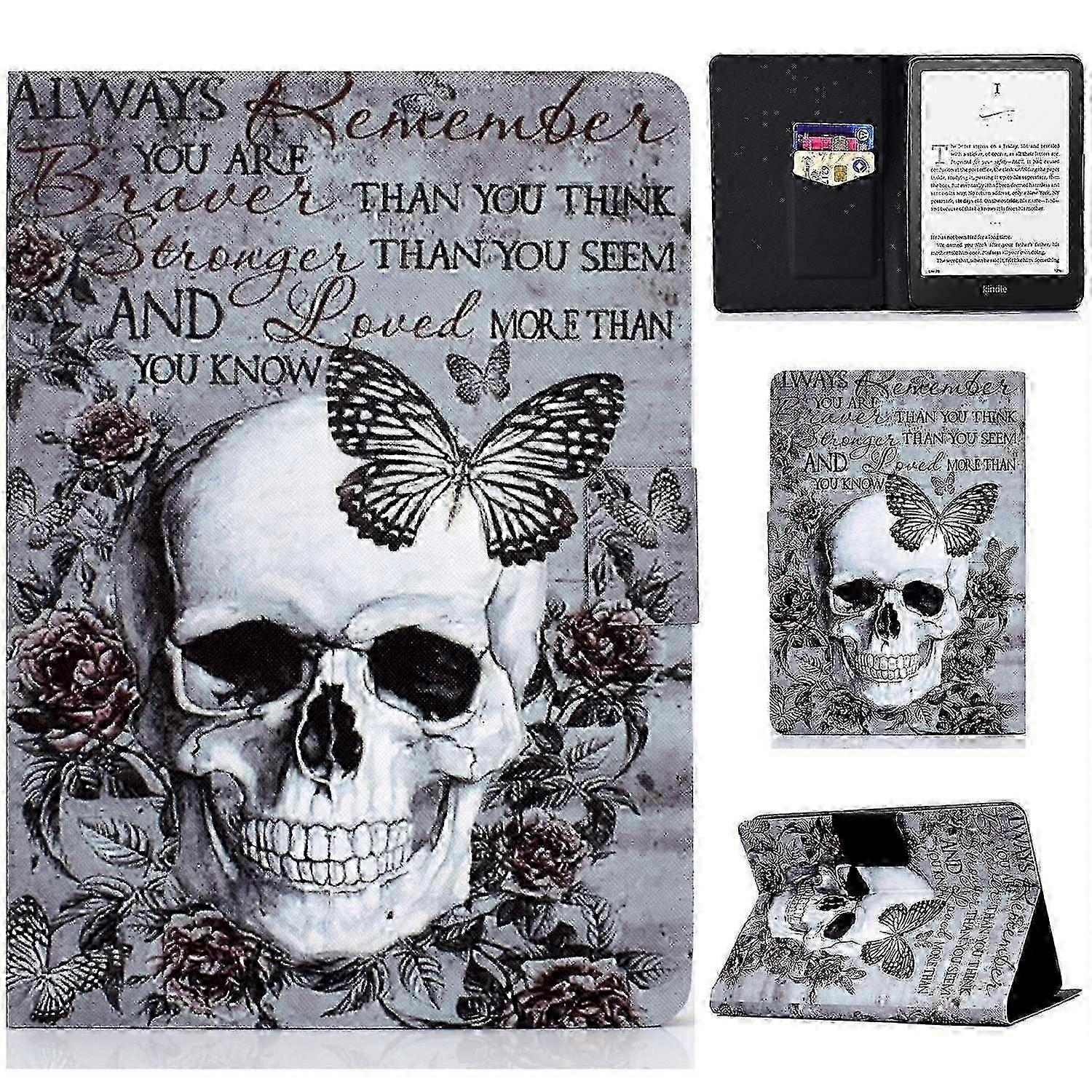 25-26 For Amazon Kindle Paperwhite (2024) Case Stand Pattern Printed Leather Cover - Colorful Tiger