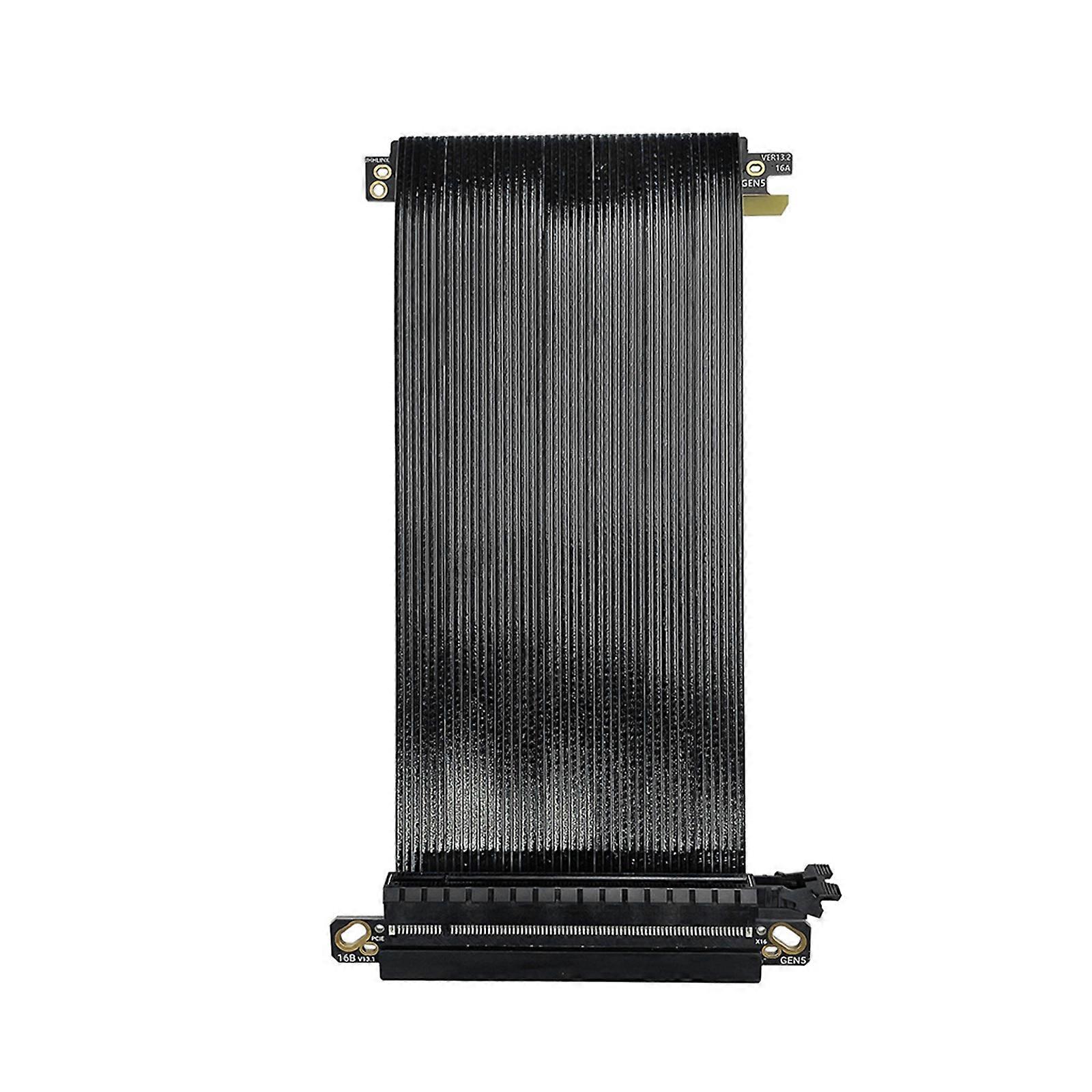 Deux câbles risers PCI Express 5.0 x16 inversés, fins (0,9 mm), plats, optimisés pour les boîtiers ITX, longueur 15 cm, multicolores.