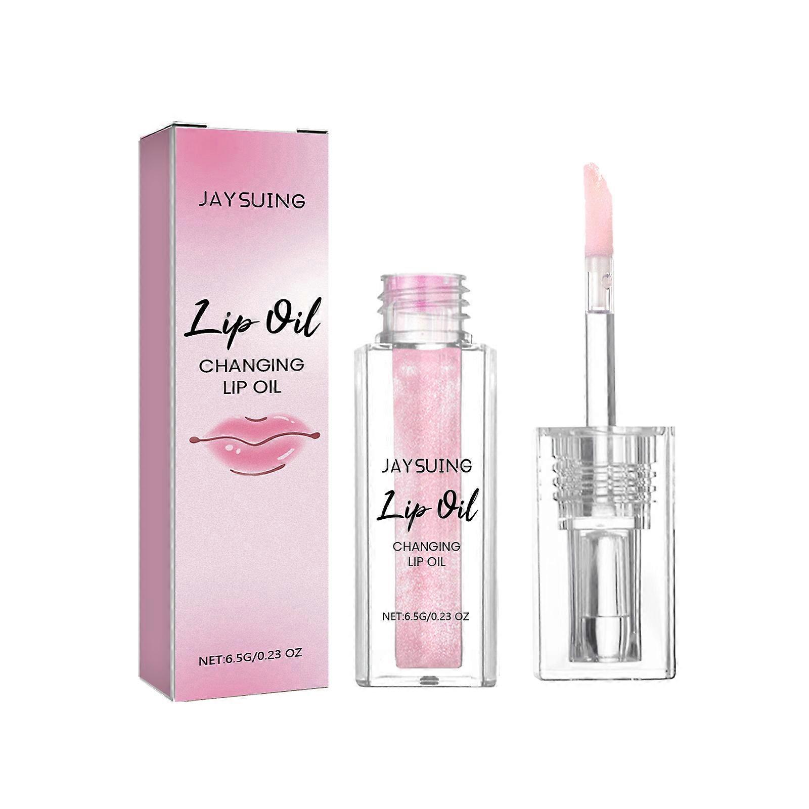 Jaysuing Changing Lip Oil, Hydrating Moisturizing Non-Stick Cup Water Gloss Lip Gloss