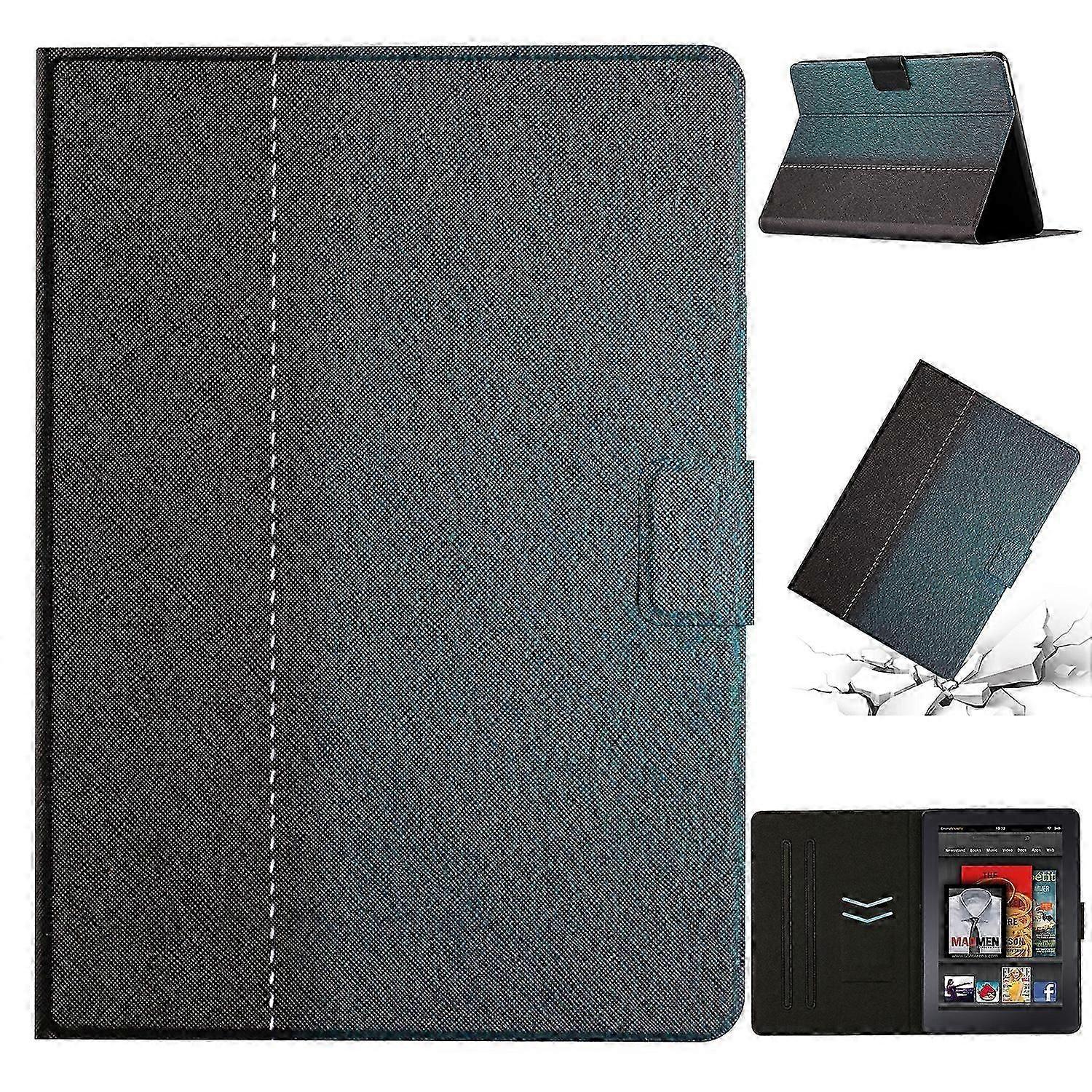 For Amazon Kindle Paperwhite 4 / 3 / 2 / 1 Stitching Solid Color Smart Leather Tablet Case
