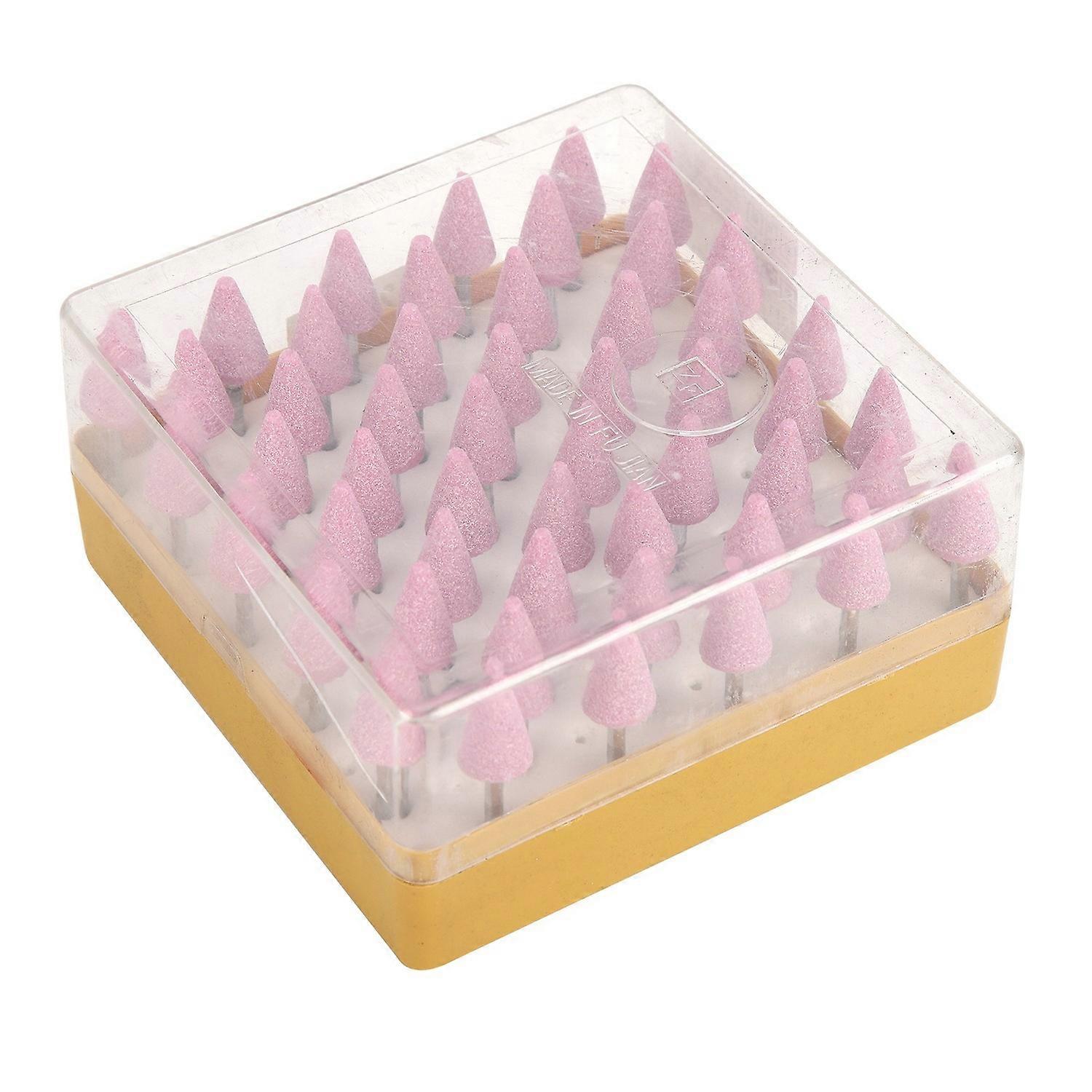 50 Pcs Grinding Bits Ceramic Triangular Cone Aluminum Oxide Grinding Wheel Grinding Head Rotary Tool