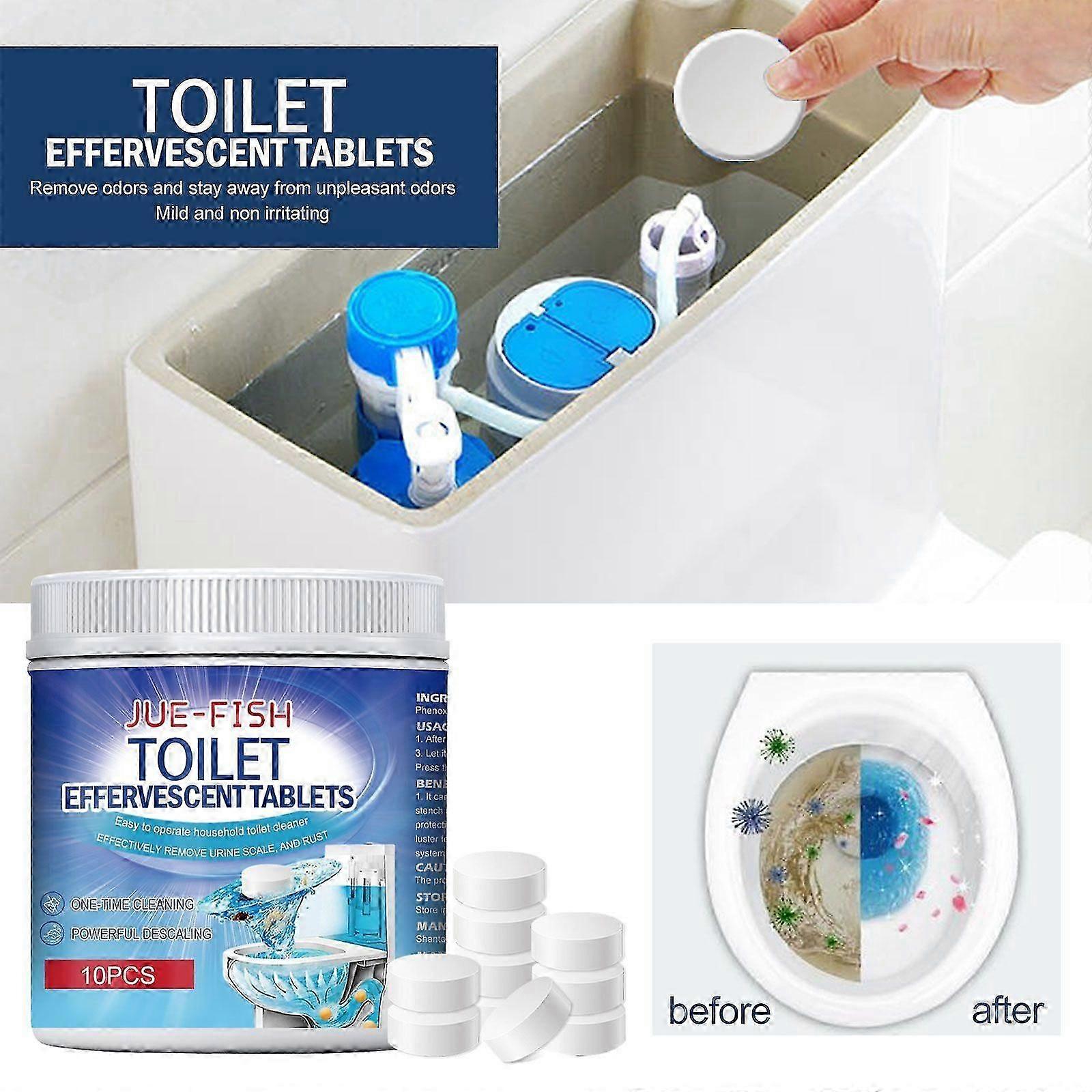 Powerful Toilet Effervescent Tablets - Deep Clean, Bacteria Killer , Odor Eliminator, 10pcs