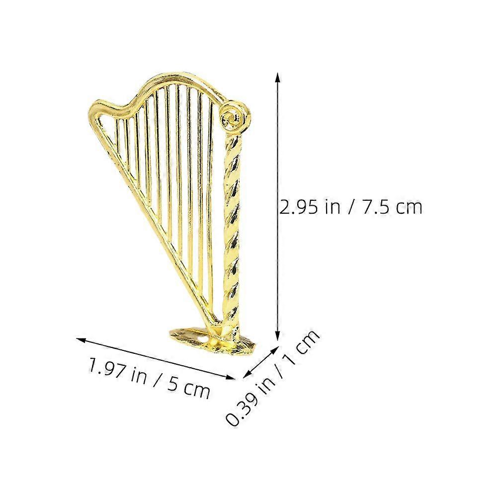 ミニハープ装飾品シミュレーションハープミニ楽器モデルドールハウス装飾