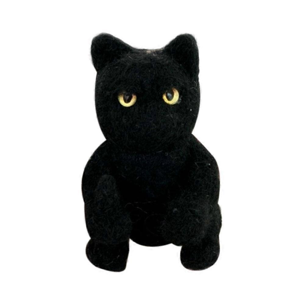 Funny Black Cat Needle Felt