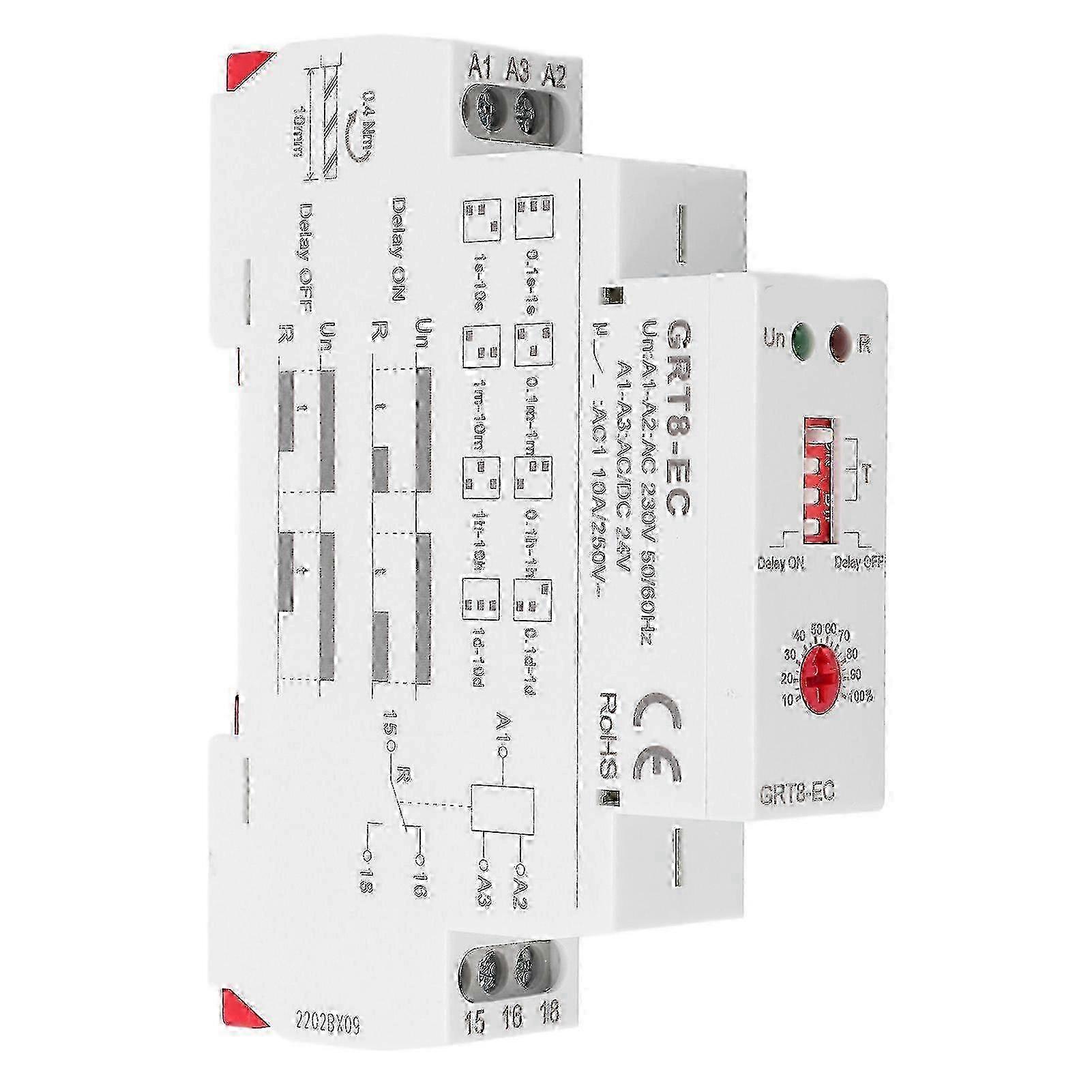 Dual Function Time Relay Multifunctional Relay Switch with LED Indicator AC230V Or AC DC24V 2025