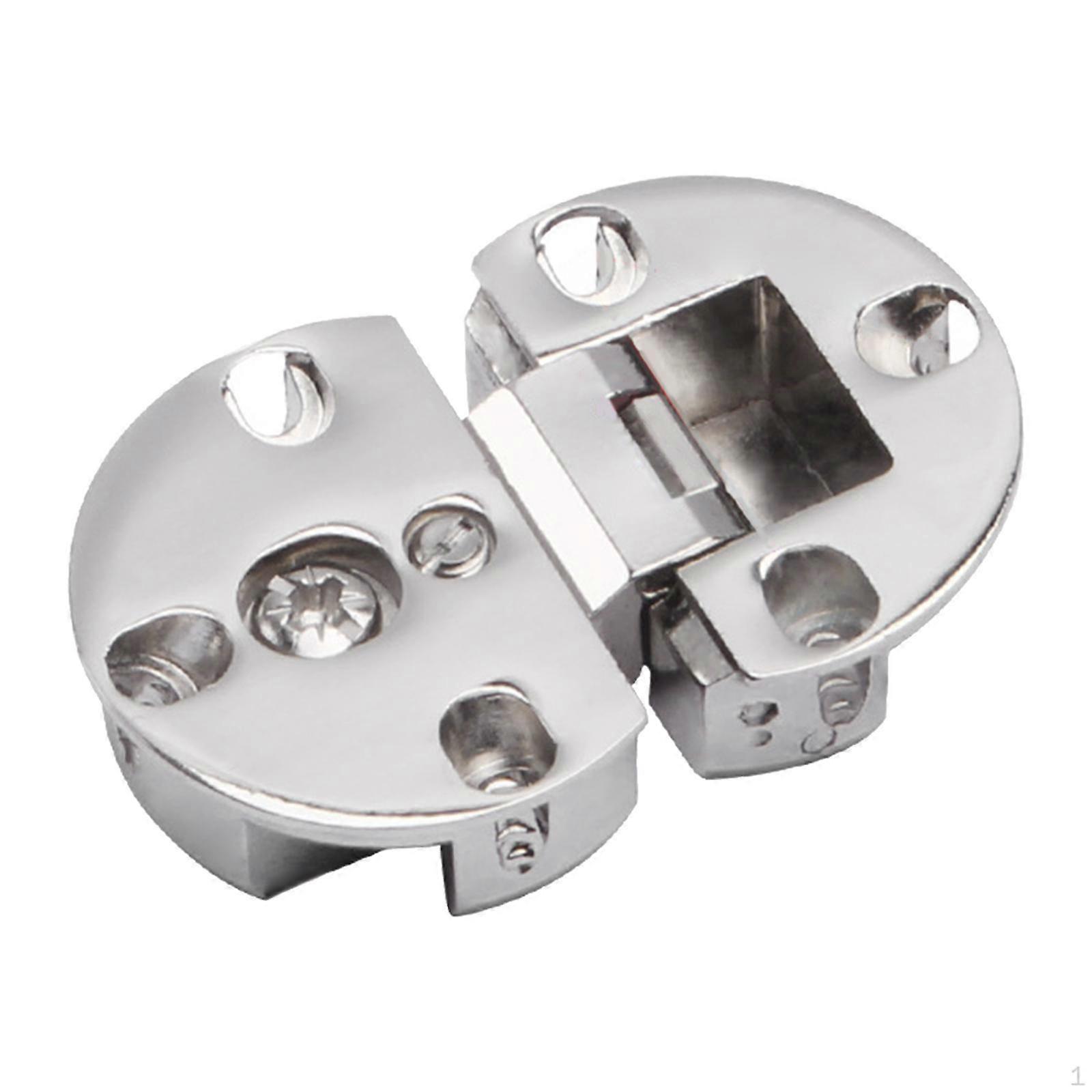 2 Pack Cabinet Hinges, Heavy Duty Hardware, Rounded Edge Folding Table Hinges for Sewing Machine