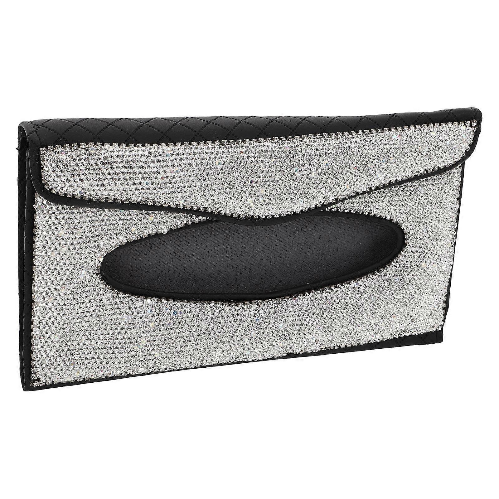 Car Tissue Holder for Sun Visor with Sparkly Design for