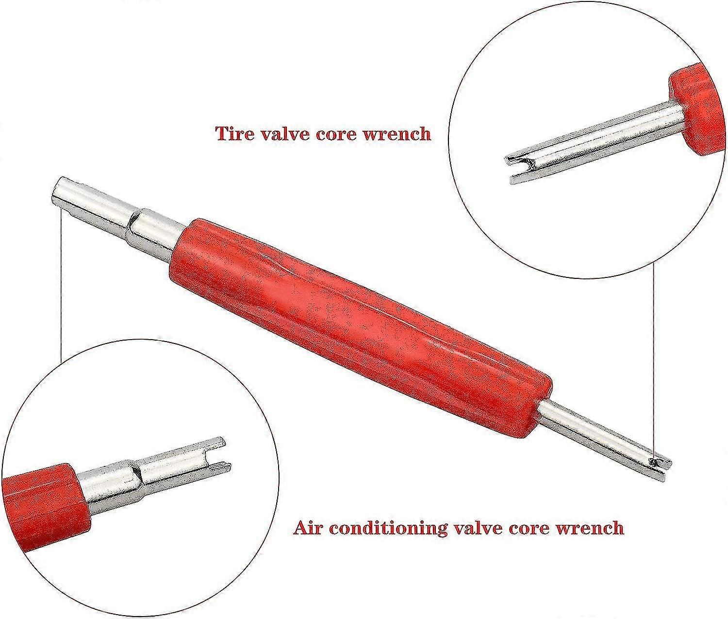 Πυρήνας βαλβίδων κλιματισμού 102pcs, αυτοκινητικοί πυρήνες μίσχων βαλβίδων κλιματισμού με το εργαλείο αφαίρεσης για την επισκευή αέρα αυτοκινήτων