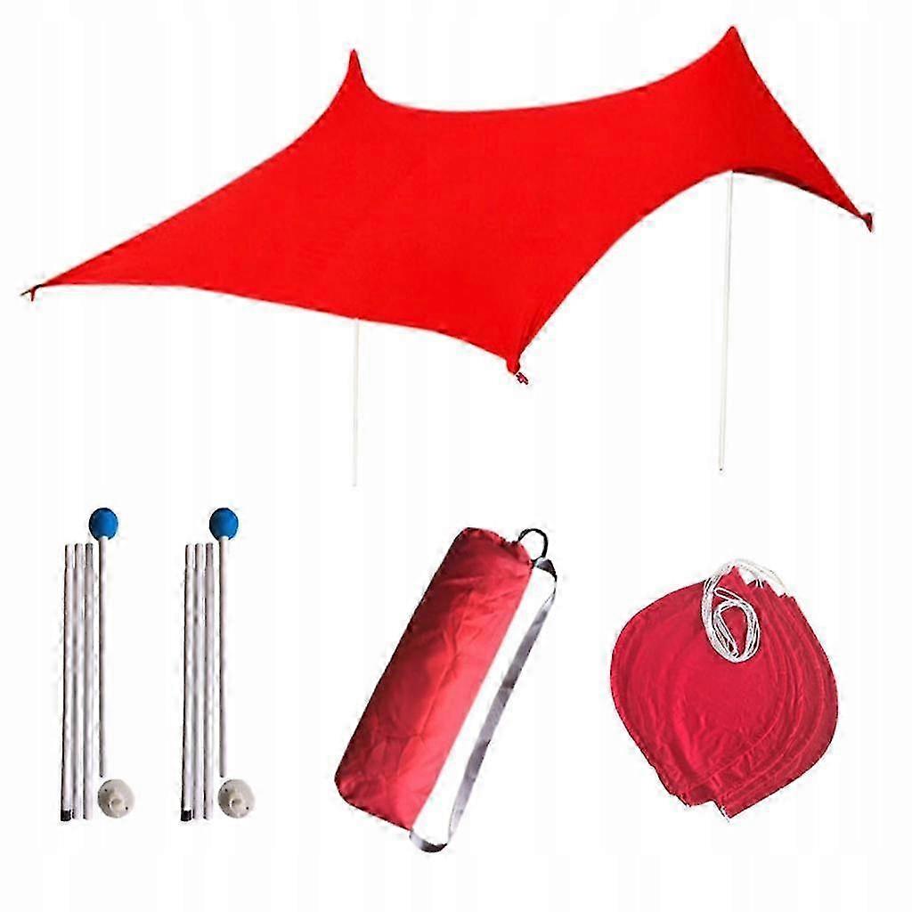 Waterproof Tent Tarp Beach Awning Canopy Small Red