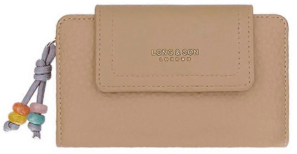 Long and Son Flap Top Purse - Khaki Beige