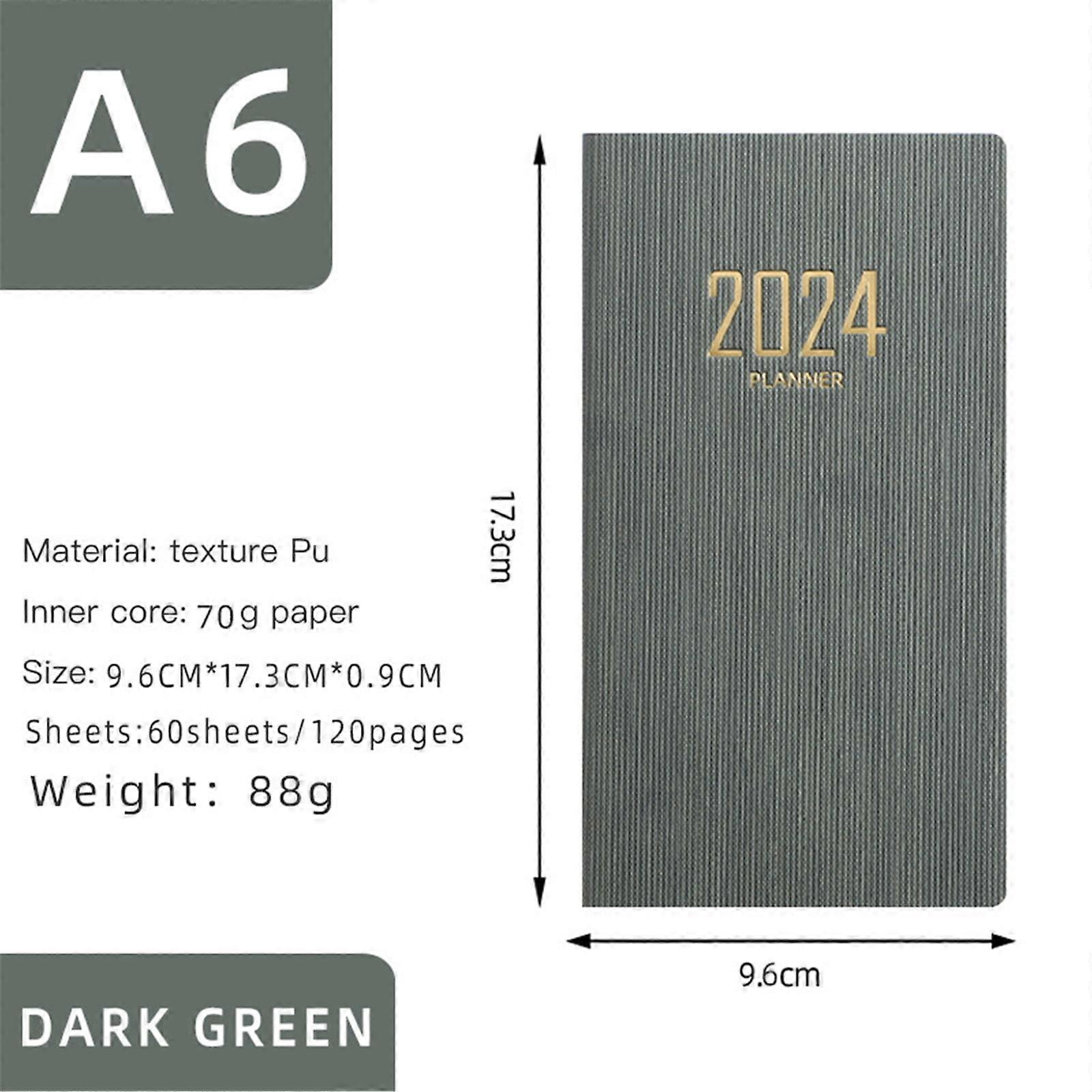 Herrnalise A6 Pocket Notebook, Small Notebook, 1 Pack Total 120 Pages,3.7" x 5.7" Pocket Notebook