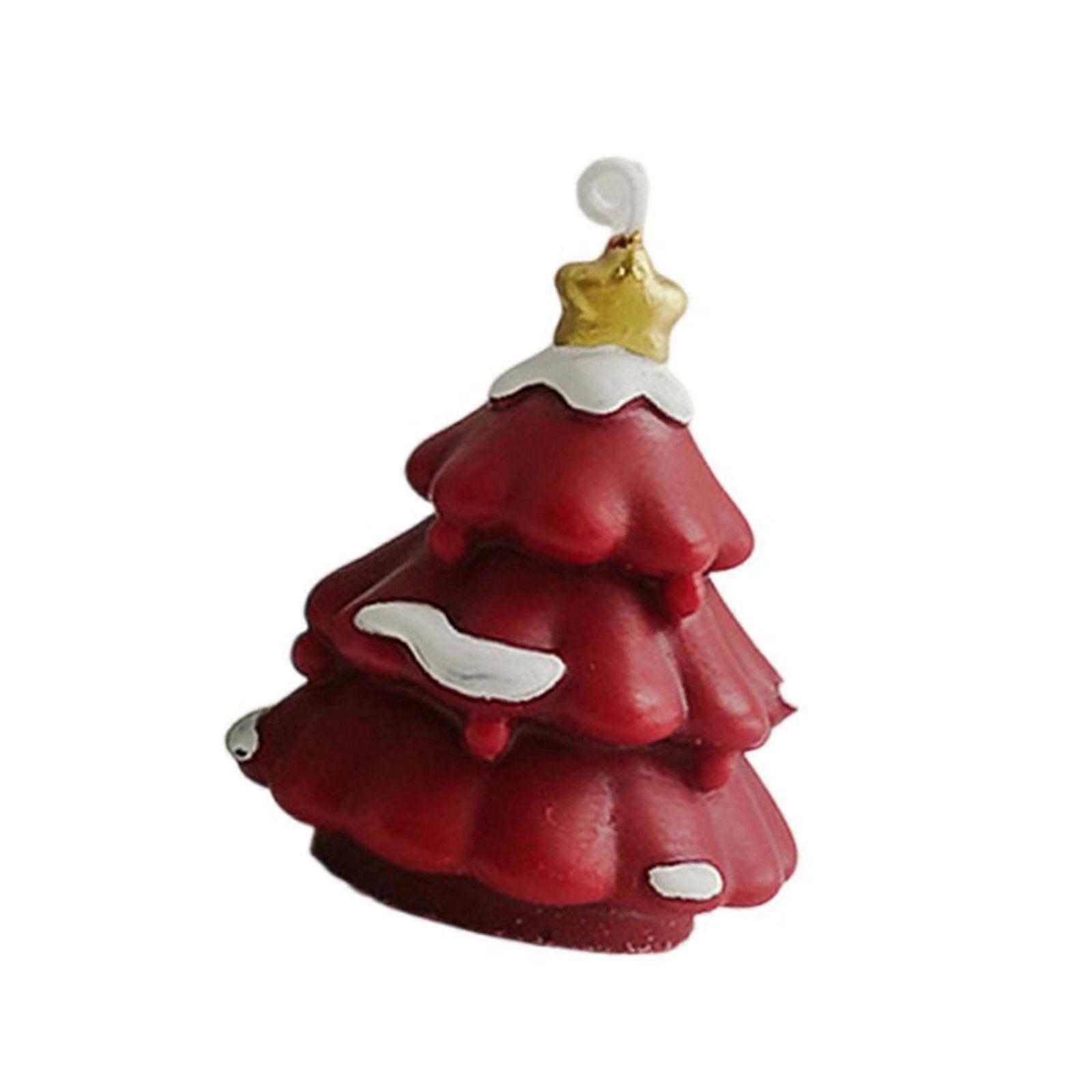 Holiday Themed Scented Candle Handmade In Festival Tree Shape For Home Fragrant And Decoration Multicolor