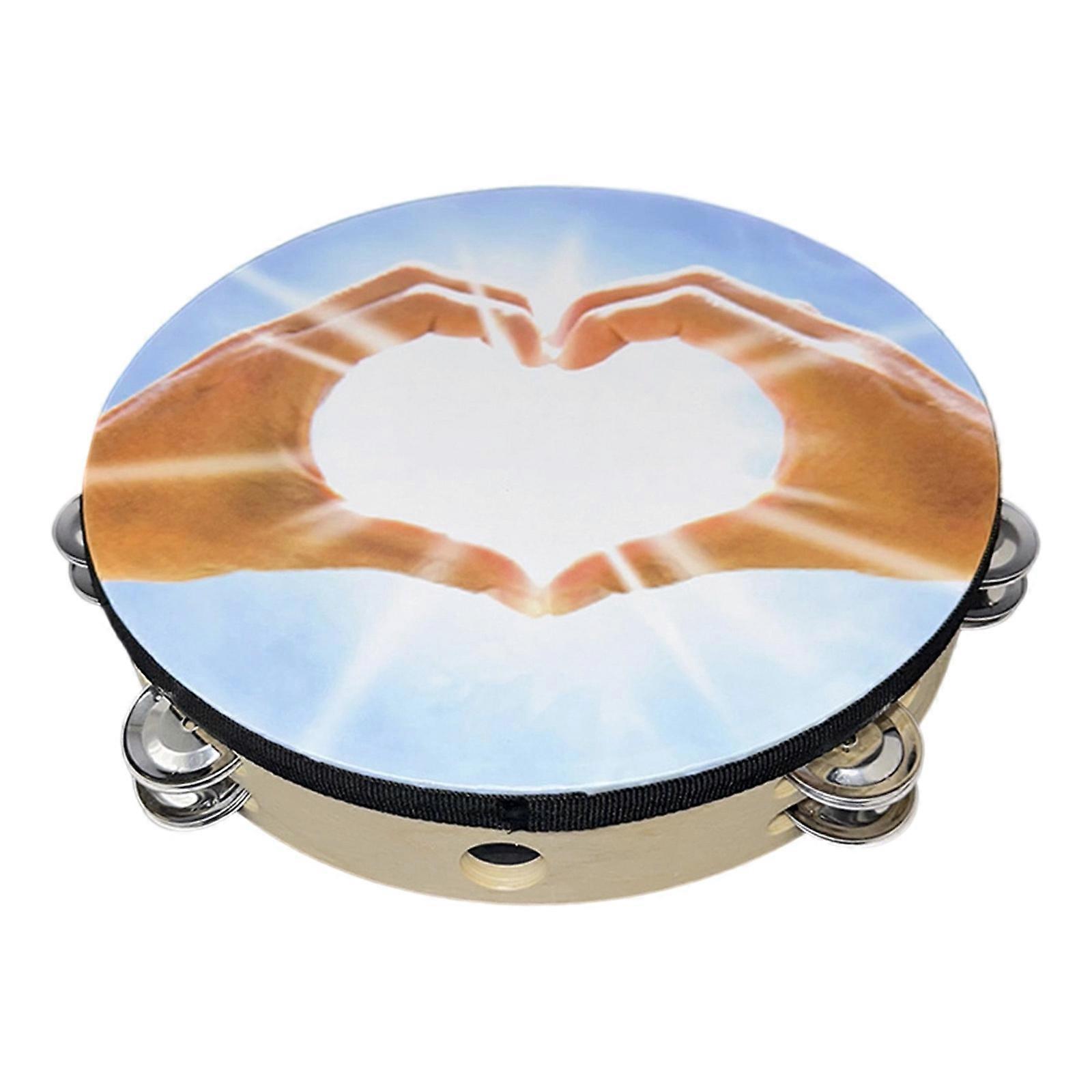 Practical Tambourine with Soft Grip Edges Handheld Drum Perfect for Church Choirs Dance Classes and Craft Projects Multicolor