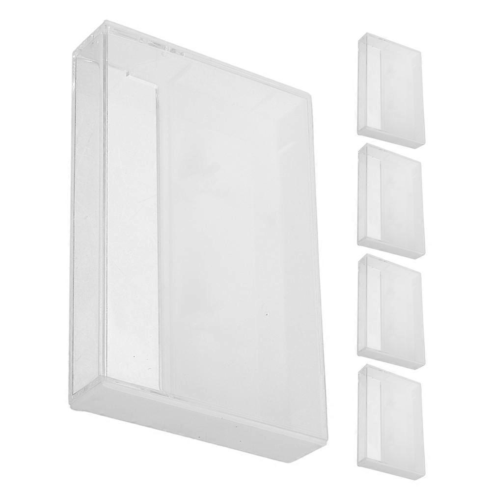 Clear Plastic Cassette Tape Storage Case for Organization 5Pcs Pack