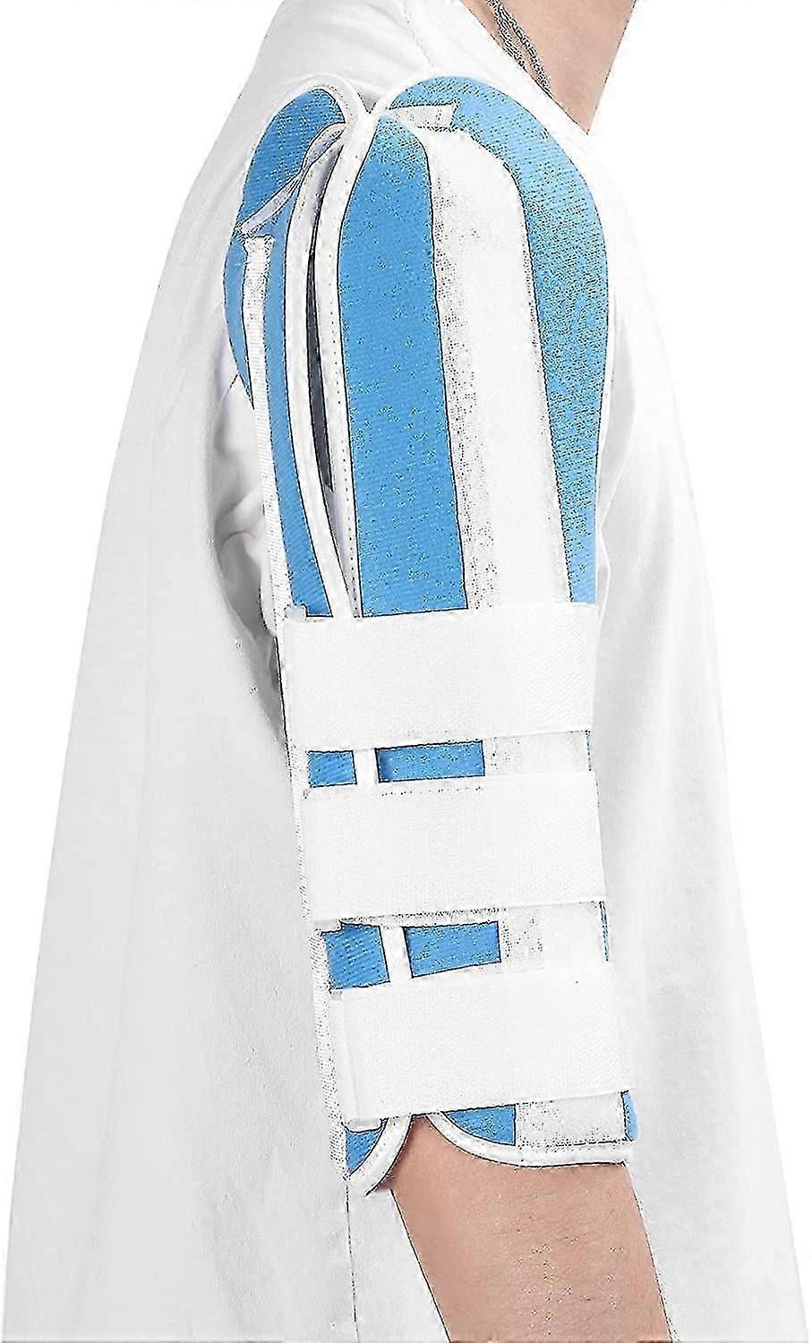 Upper Arm Support Adjustable Humerus Support Arm Splint Fixator For Fracture Recovery Size M1pcs-blue