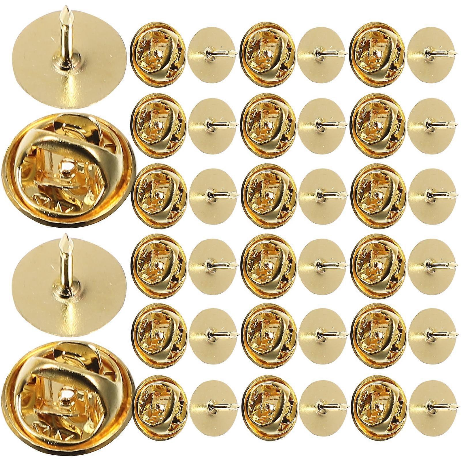 50 Sets Butterfly Needle Locking for Lapel Pin Backs Locking Clasps Label Pin Backs Pin Backs Locking