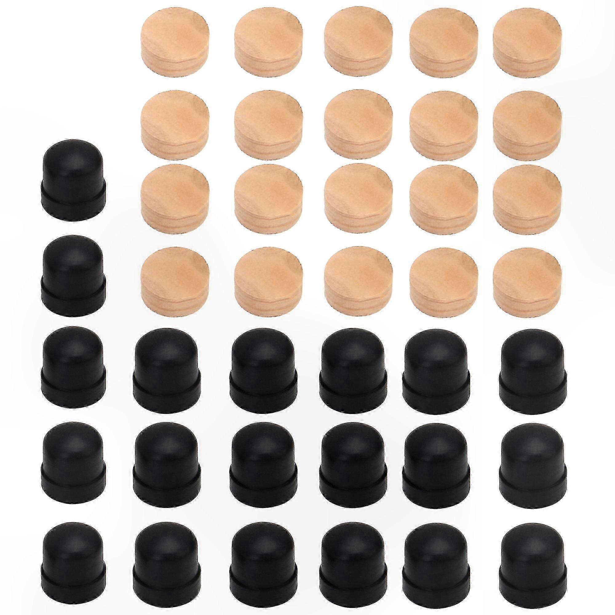 20 Pcs Trombone Water Key Spit Valve Cork Pads with Rubber Bumper Set