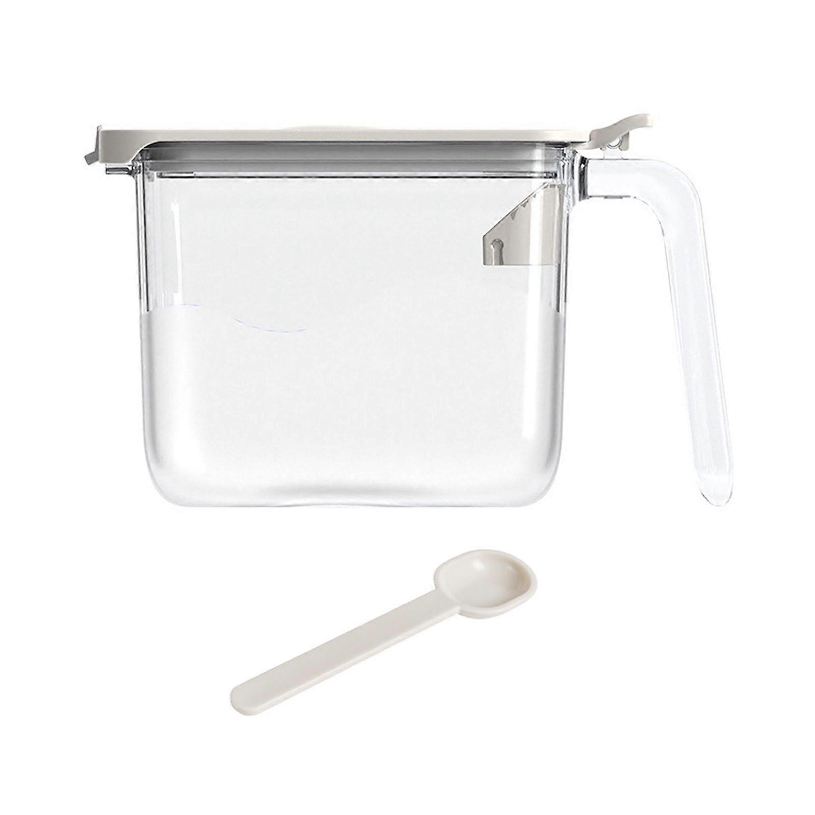 Jikaix Seasoning Bottle with One-Hand Open Lid Measuring Spoon Silicone Ring Moisture-Proof Small Size Seasoning Shaker