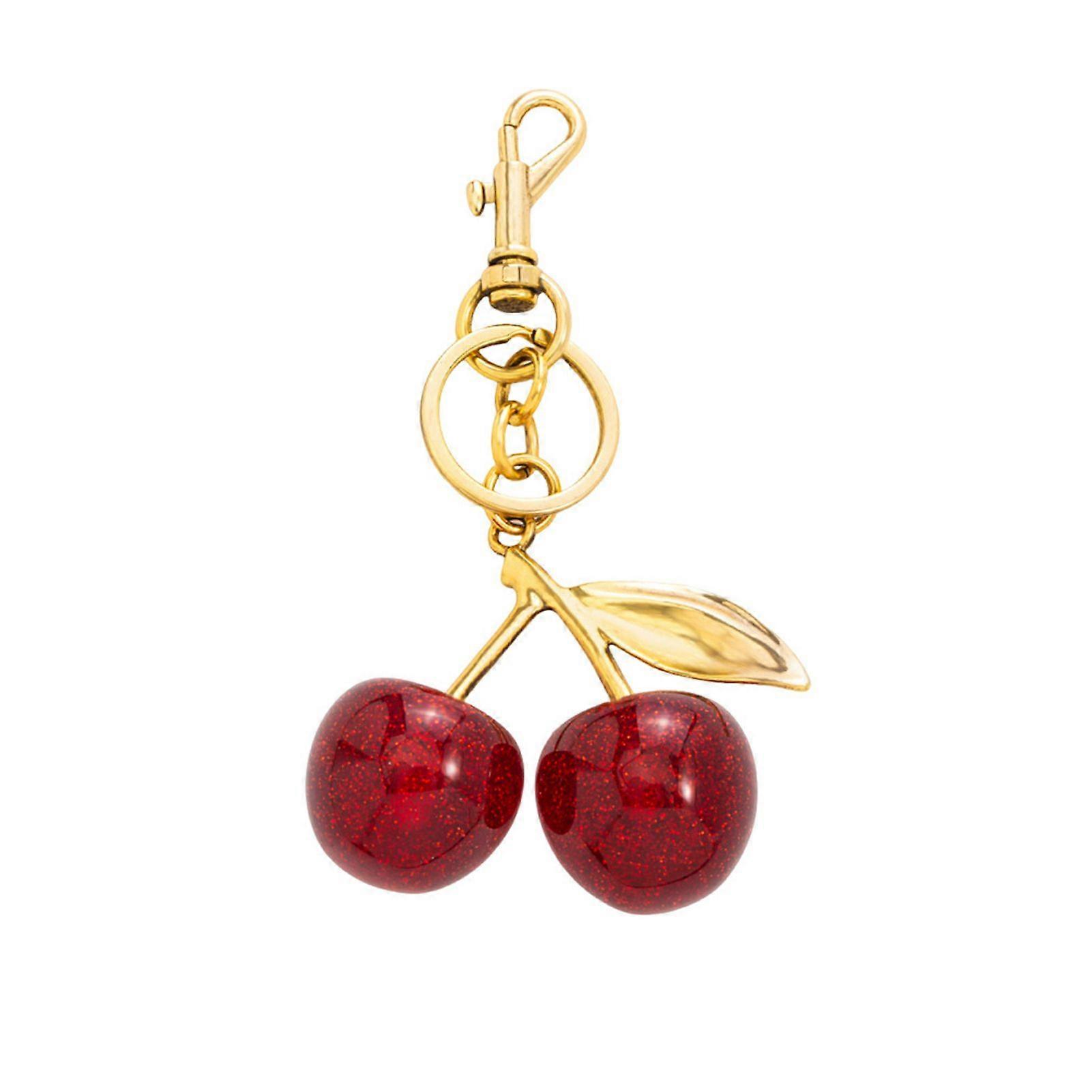 Jikaix Keychain Key Holder Cherry Leaves Charm Keyring Fade-resistant Alloy Key Ring Backpack Car Accessory