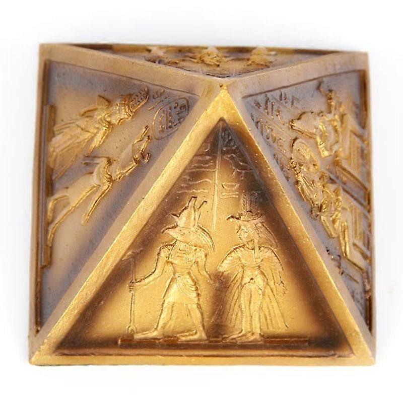 Decorative Gold Egyptian Pyramid Ornament 1 Pack
