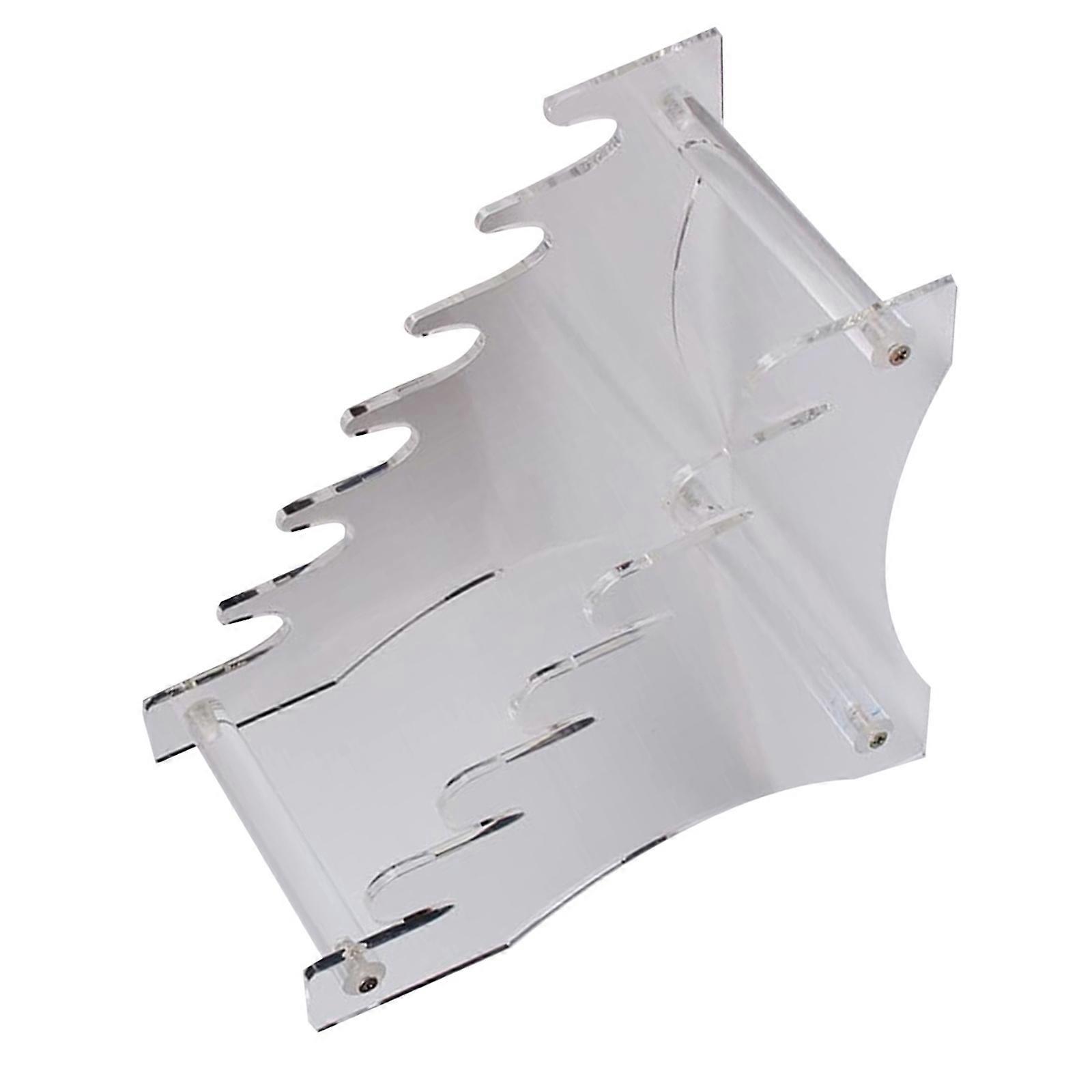 Transparent Knife Display Stand Acrylic Cutlery Block Knife Holder 6 Slots Knives Display Props for Home Kitchen Outdoor Multicolor