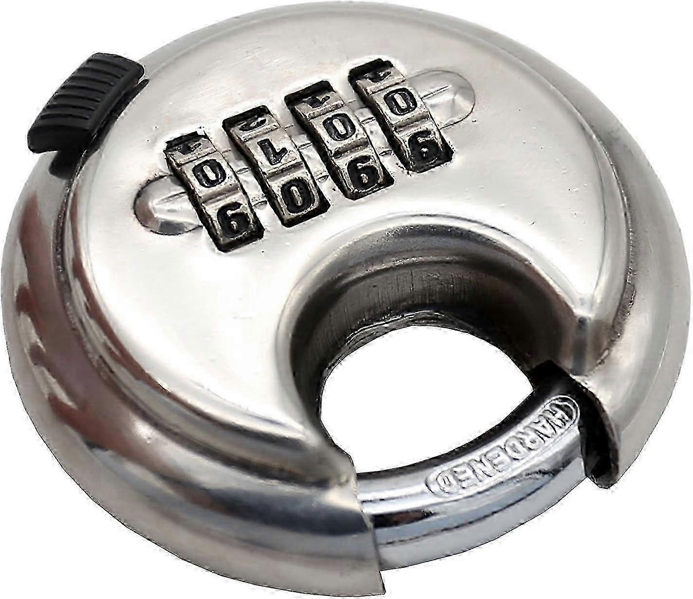 w Combination Discus Padlock, 4 Position Stainless Steel