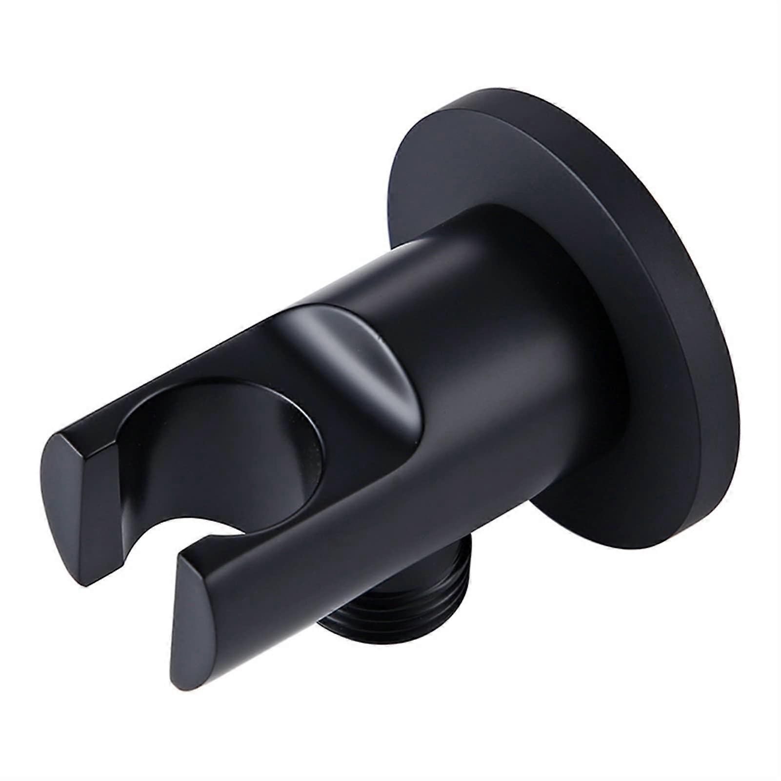 Handheld Shower Head Wall Mount Bracket Brass Matte Black Bathroom Holder for Shower Installation