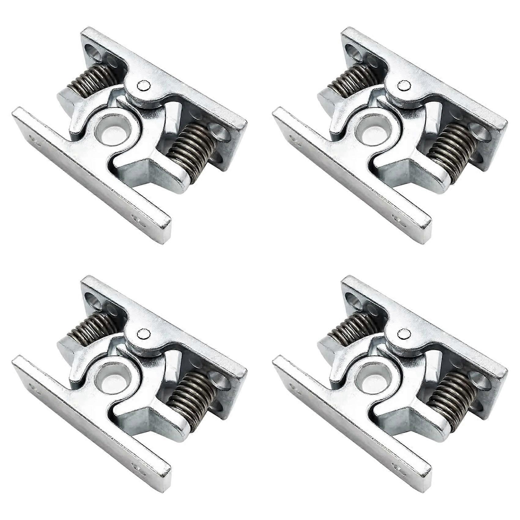 4Pcs Spring Loaded Door Easy Lock Stop Catch Release Clamp Double Roller Catch (Mp-3)