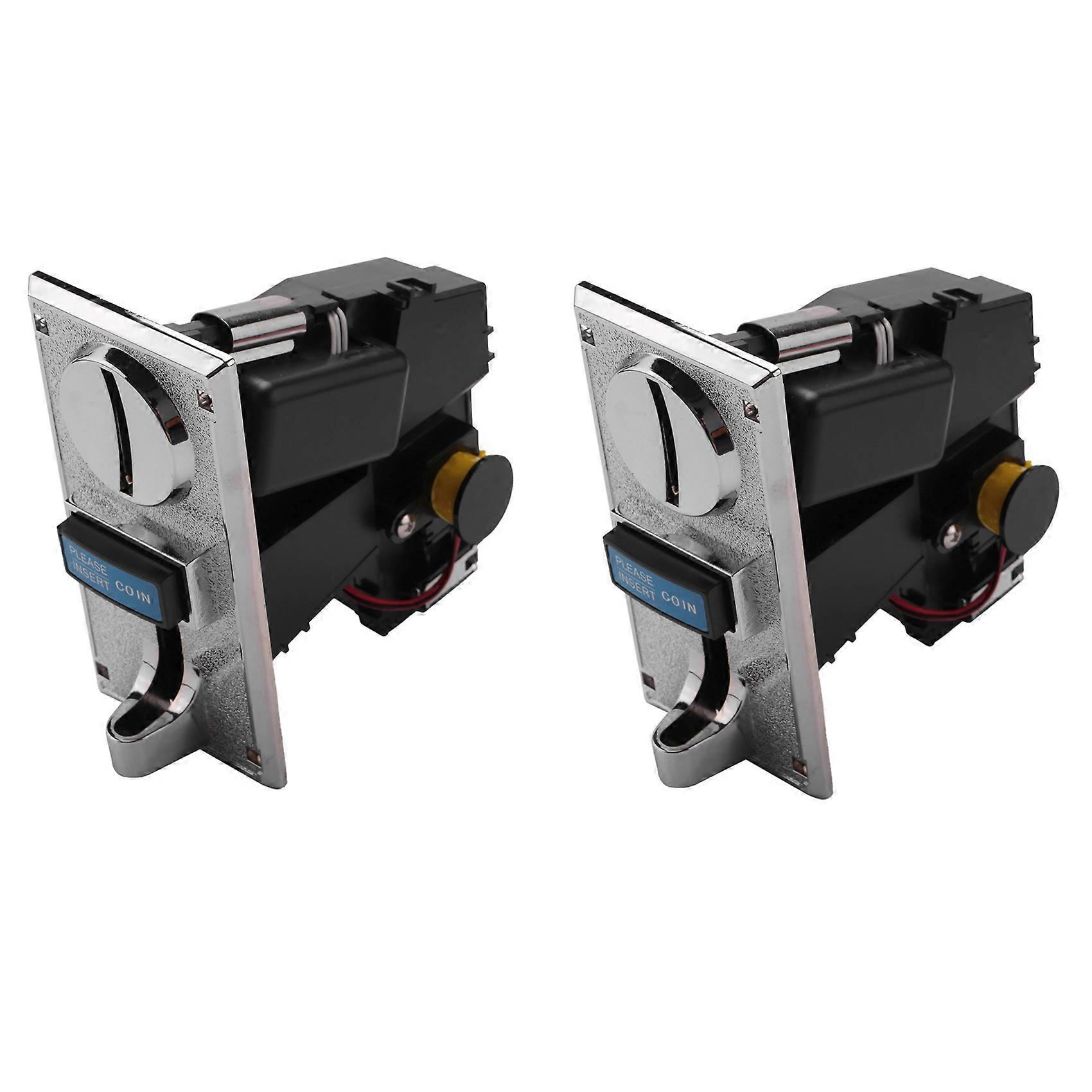 2X Coin Acceptor Various Coin-Operated Selector Slots, Compatible with Arcade Game Mechanics and Vending Machines