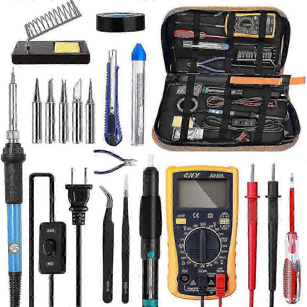 18in1 Soldering Iron Multimeter Welding Tool Adjustable Temperature Pump Solder