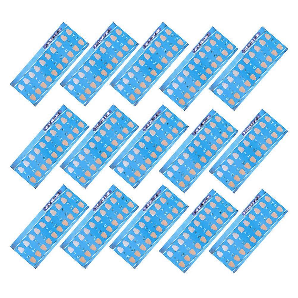 Disposable Teeth Shade Guide Cards for Use Paper Assorted Color 30pcs