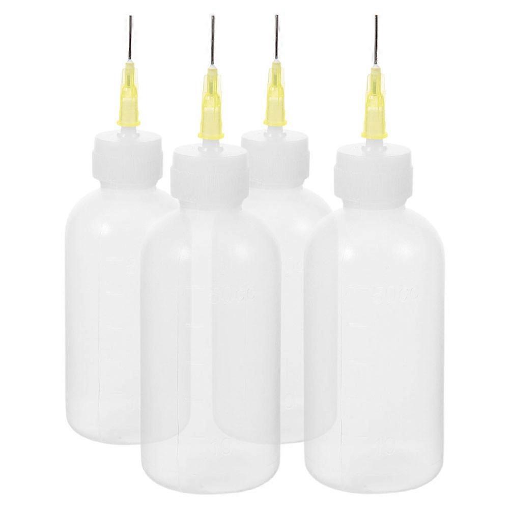 Needle Tips Plastic Glue Applicator Bottles for Accurate Use 4Pcs