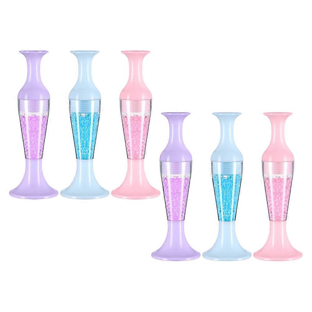 Diamond Art Tool Vase Shape Pen for Adding Rhinestones Travel Use Assorted Color Plastic 6Pcs