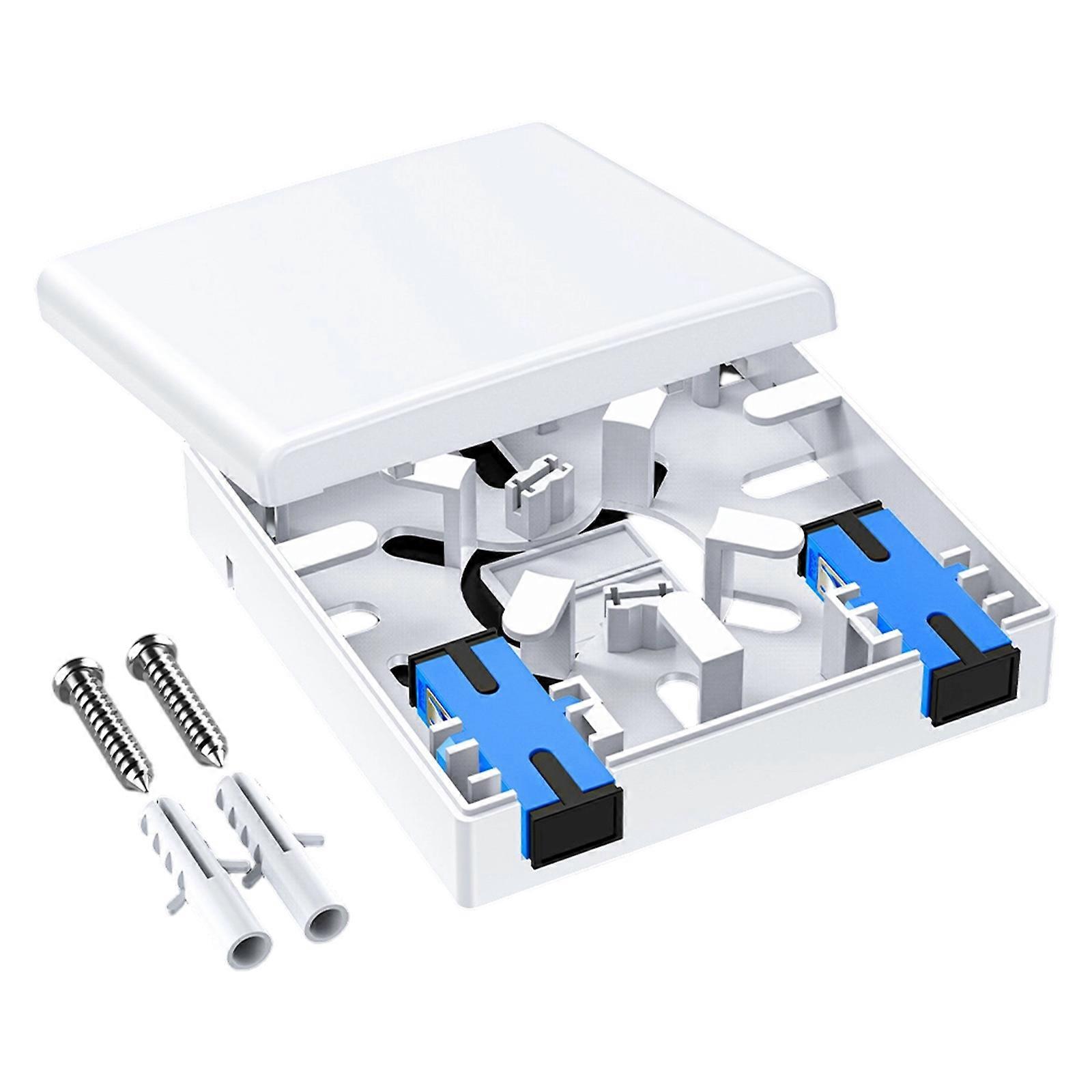 Standard 86mm Fiber Opt Wall Box ABS Plastic Wall Plate Featuring Ventilation for Simple Networking Installation Multicolor