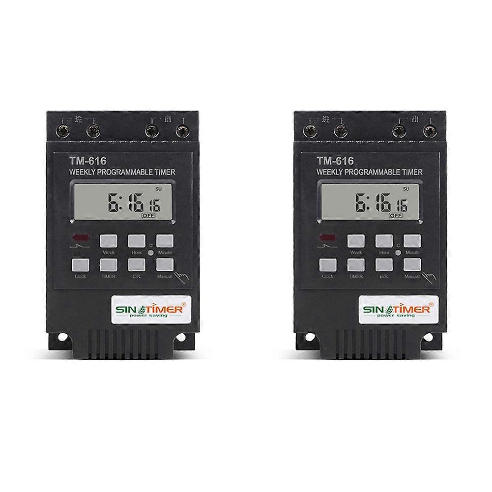 2X SINOTIMER TM616B-4 Time Control Switch Intelligent Switch Timer Street Light Power Timing Switch 30A