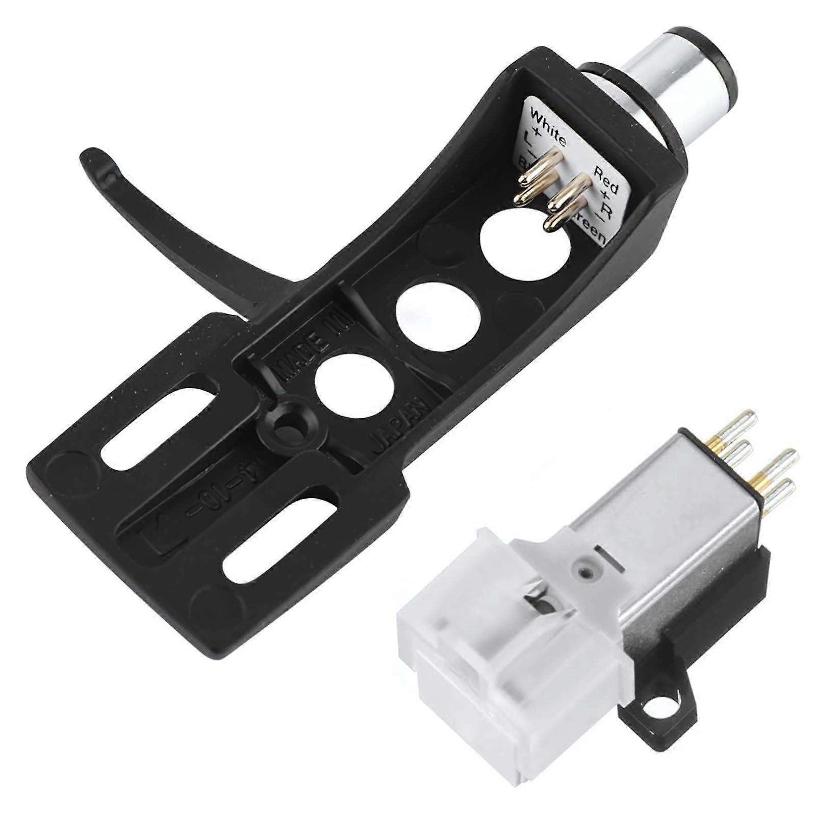 Turntable Cartridge and Stylus Metal Head Shell Replaceable Stylus Compatible with Wire Connections for AT95E AT93 AT3400