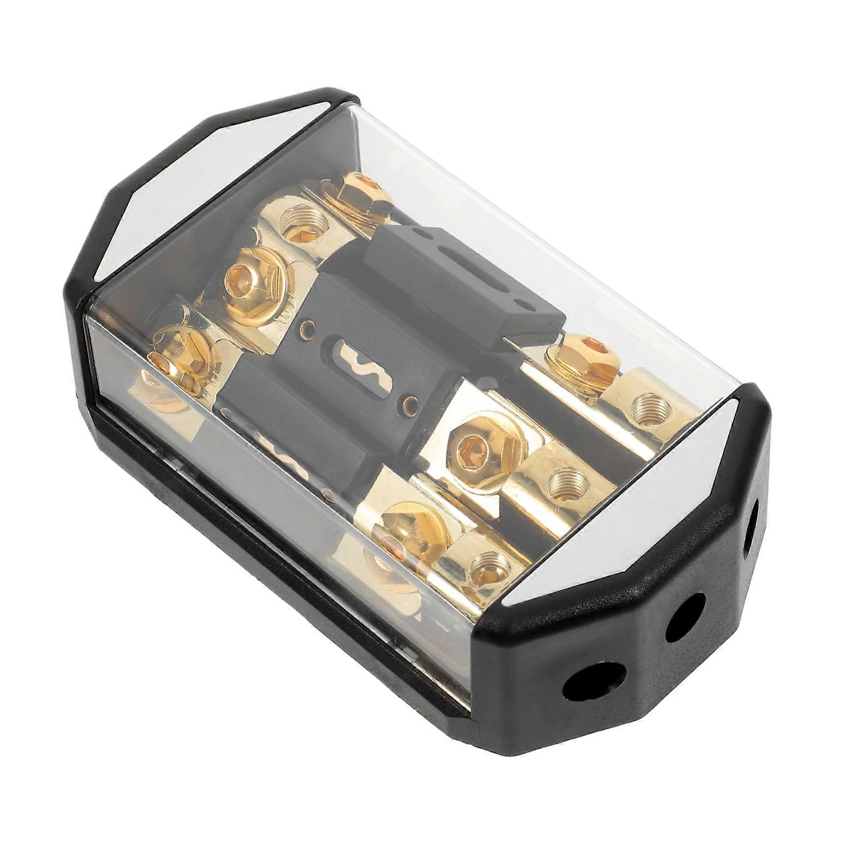 Power Car Amplifier Fuse Block with Safety Circuit Protection for Automotive Audio Easy Install 14.30x8.20x4.00CM