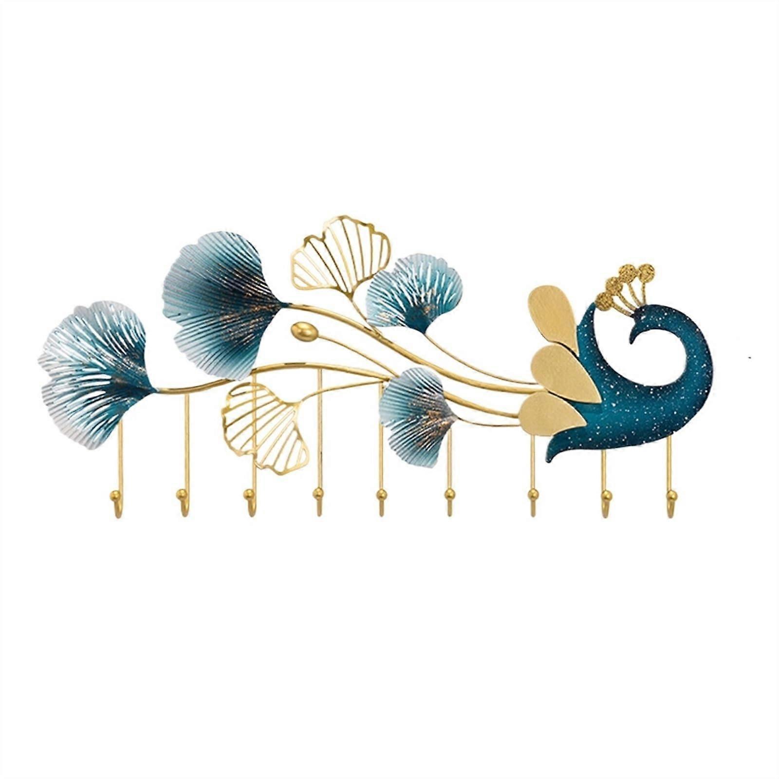 Wall Mounted Coat Rack with Rustproof Durable Metal Hooks for Modern Entryway Space Saving Decor