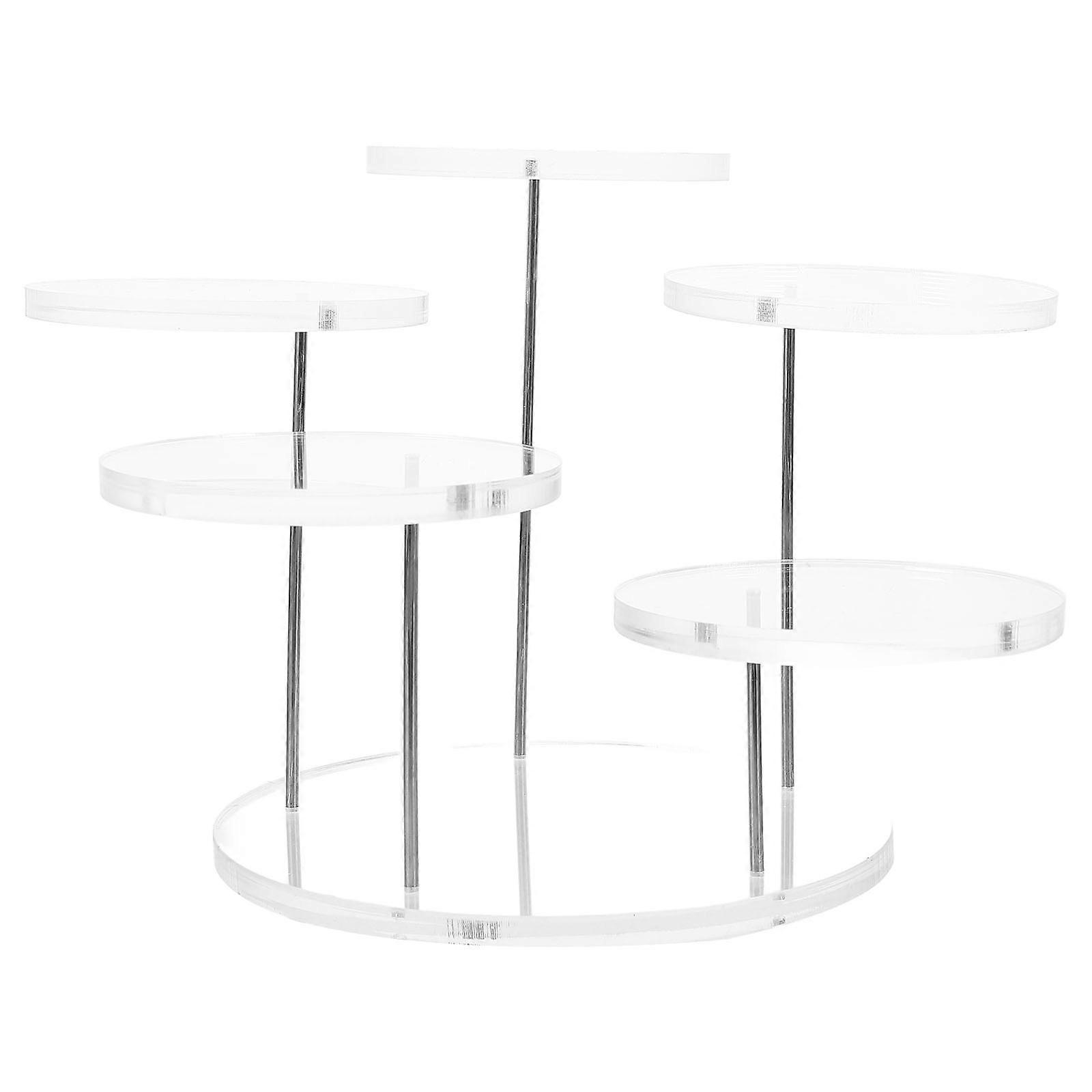 Acrylic Jewelry Display Stand Clear Riser for Display 5Pcs Multi-Layer Organizer